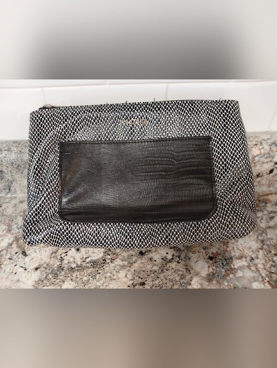 Handbags - MOR See Through Black and White Makeup/Toiletry Bag Pouch